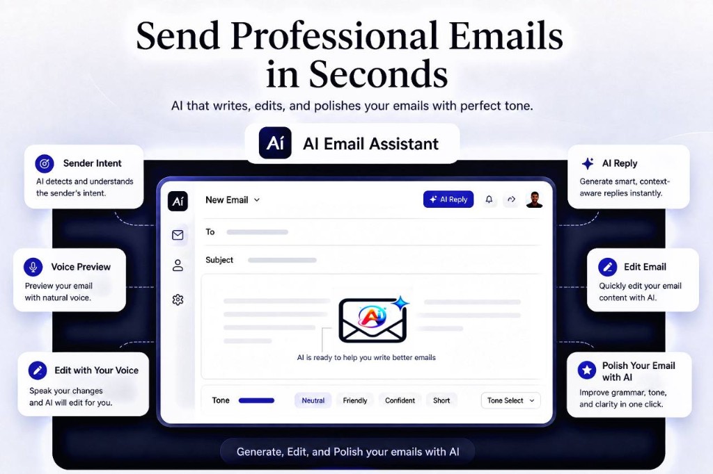 Send professional emails in seconds with AI Email Assistance